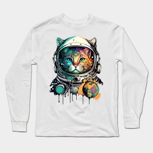 Cat space traveller Long Sleeve T-Shirt